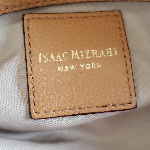 Isaac Mizrahi New York Camel Handbag Purse - Picture 5 of 7